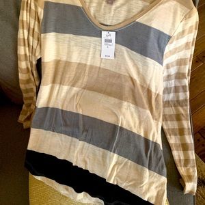 NWT J. Jill long sleeve T style top. Size large.